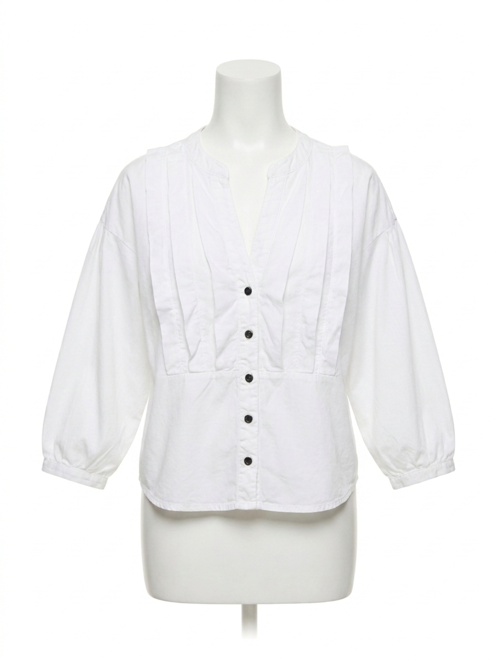 NEW NATION LTD amelia ruffle shirt in porcelain